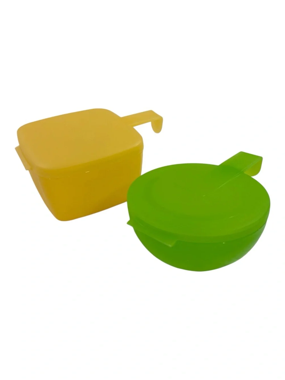 Set Of 2 Tupperware Forget Me Not Hanging Onion & Cheese Storage Containers